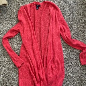 Coral cardigan from gap